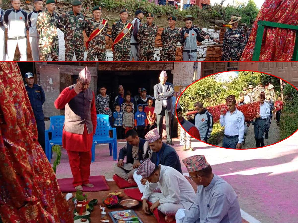 बैतडीमा सुरक्षा निकायले भित्र्याए फूलपाती 